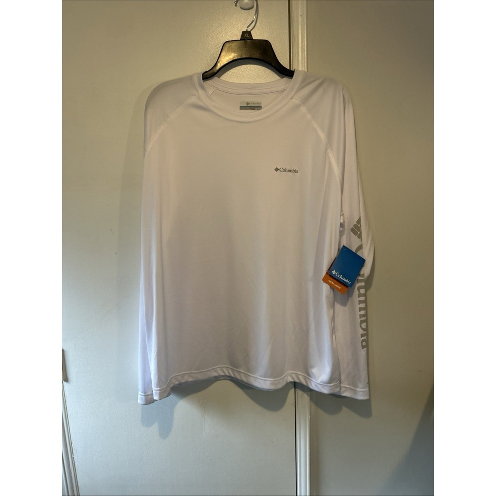 Columbia Fork Stream White Long Sleeve Sun Shirt XXL XL7130-100 Omni-Shade UPF